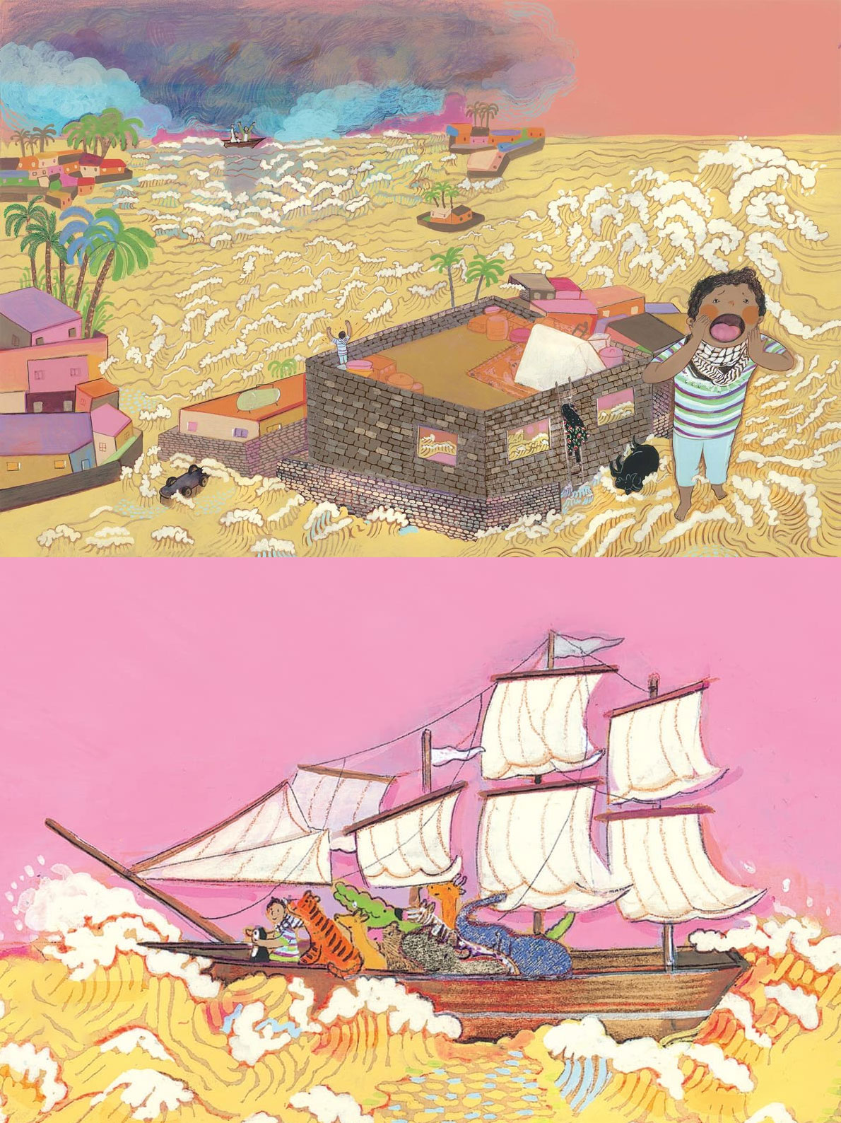 تصاویر کتاب پسر اقیانوس، تصویرگر: هاله قربانی