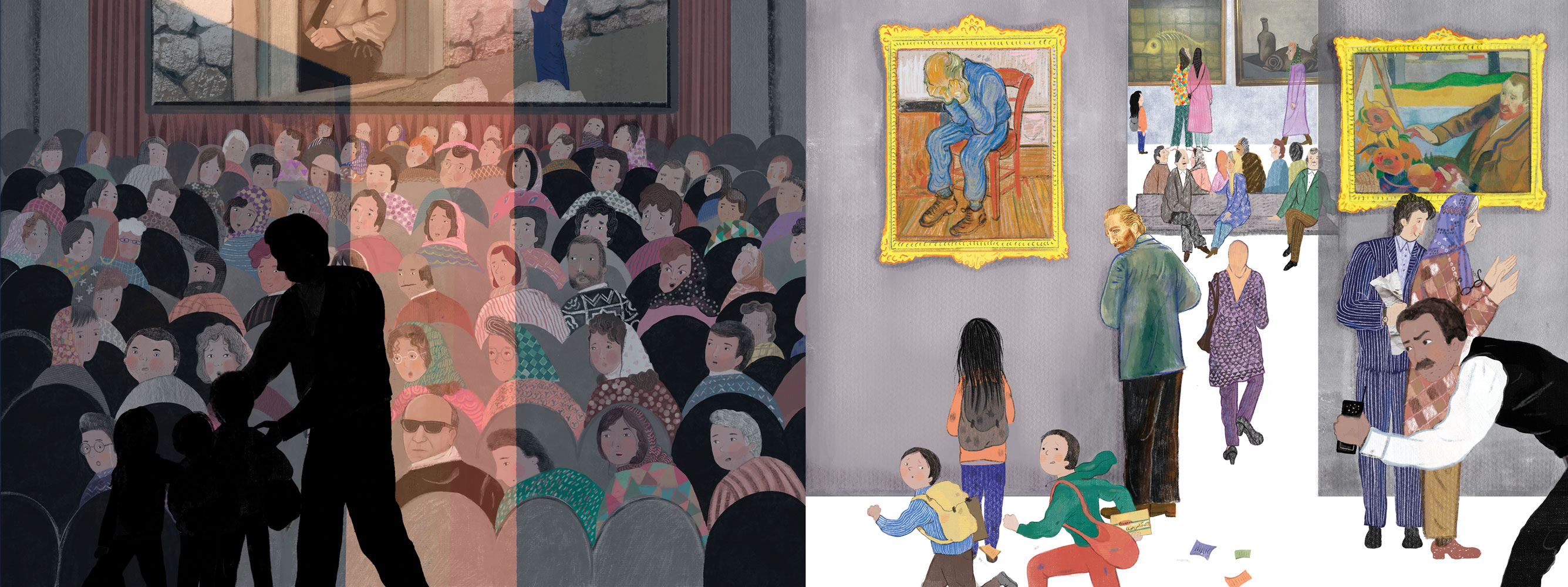 تصاویر کتاب مهمان های خوانده، تصویرگر: هاله قربانی