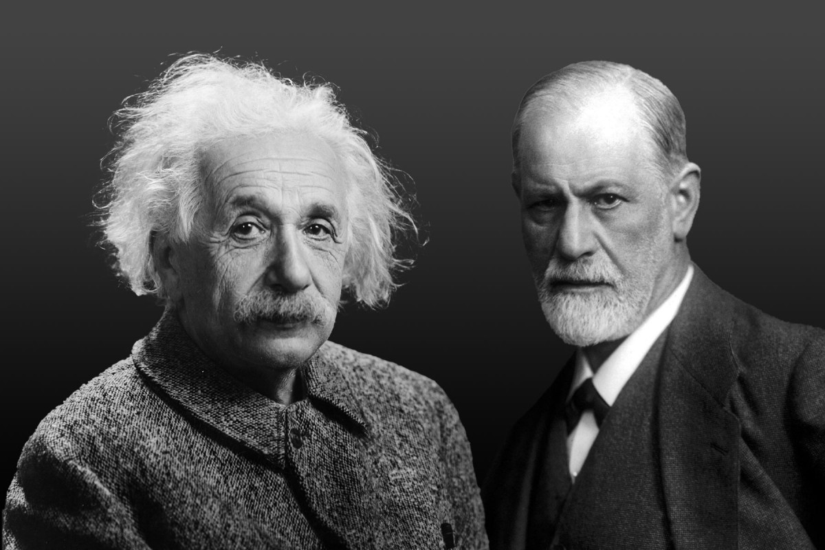 آلبرت اینشتین و زیگموند فروید