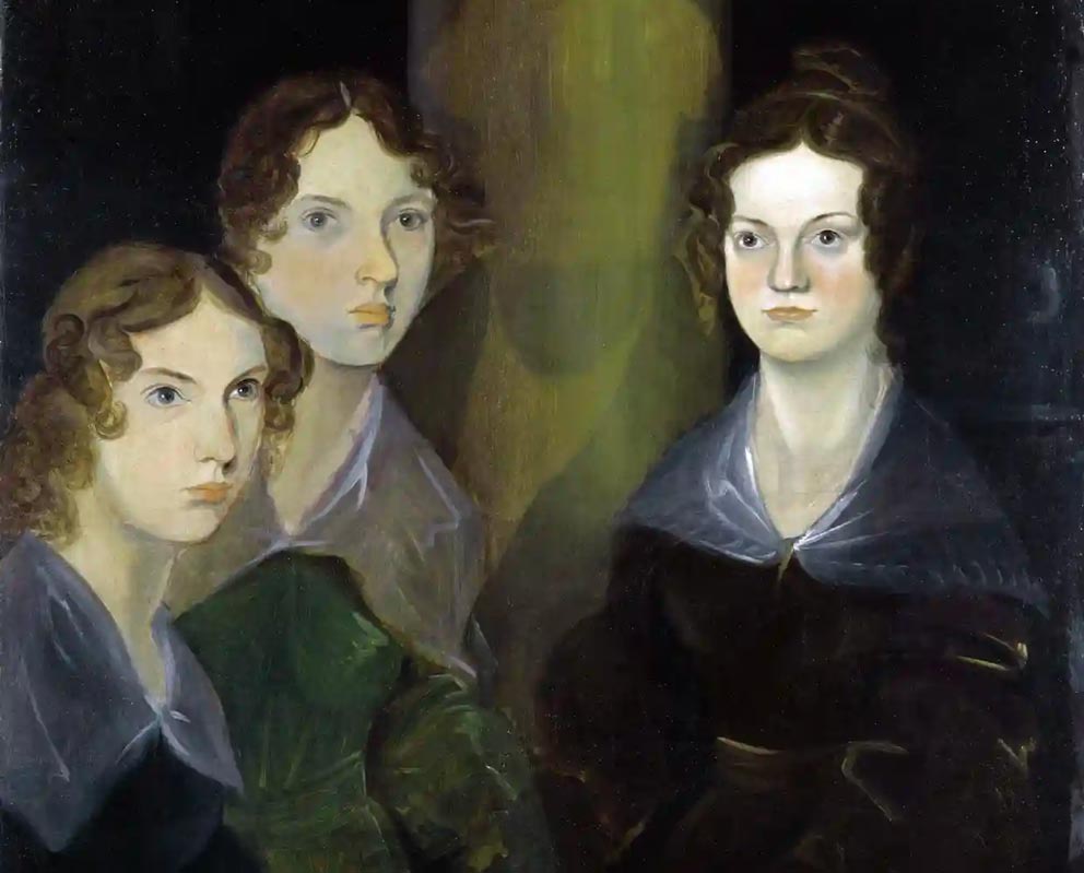 نقاشی پرتره برانول برونته از خواهرانش (از راست به چپ) شارلوت، امیلی و آن برونته