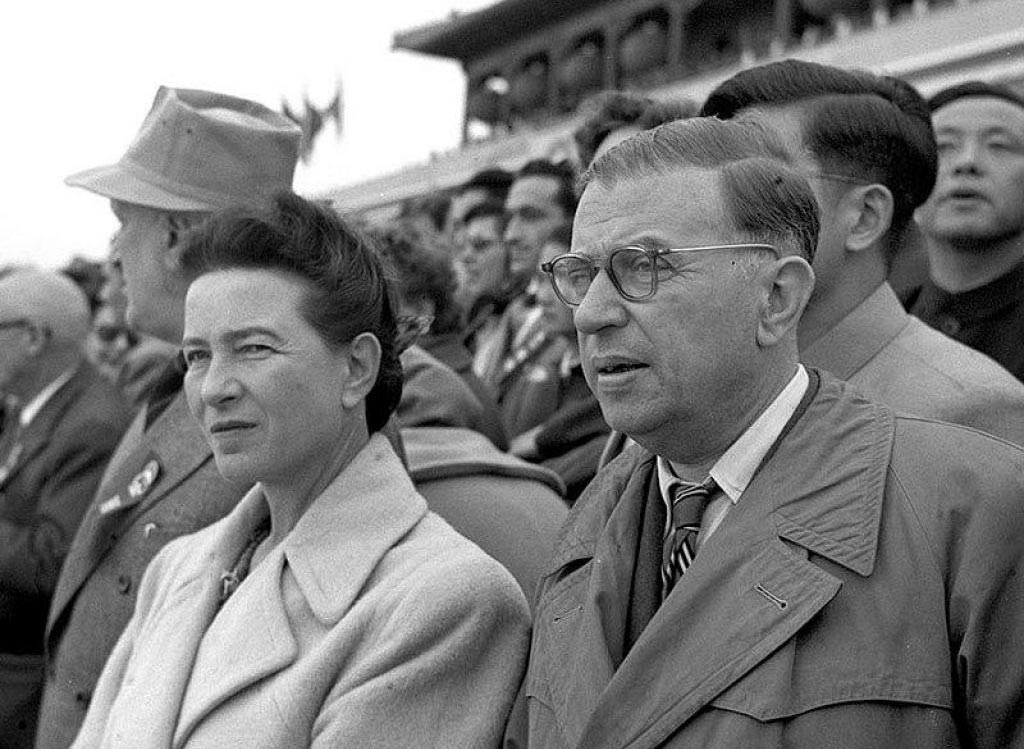سیمون دو بووار و ژان پل سارتر در پکن٬ چین سال ۱۹۵۵