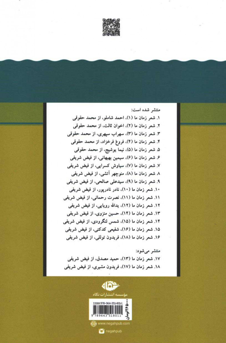 پشت جلد کتاب شعر زمان ما حسین منزوی پشت جلد کتاب شعر زمان ما حسین منزوی