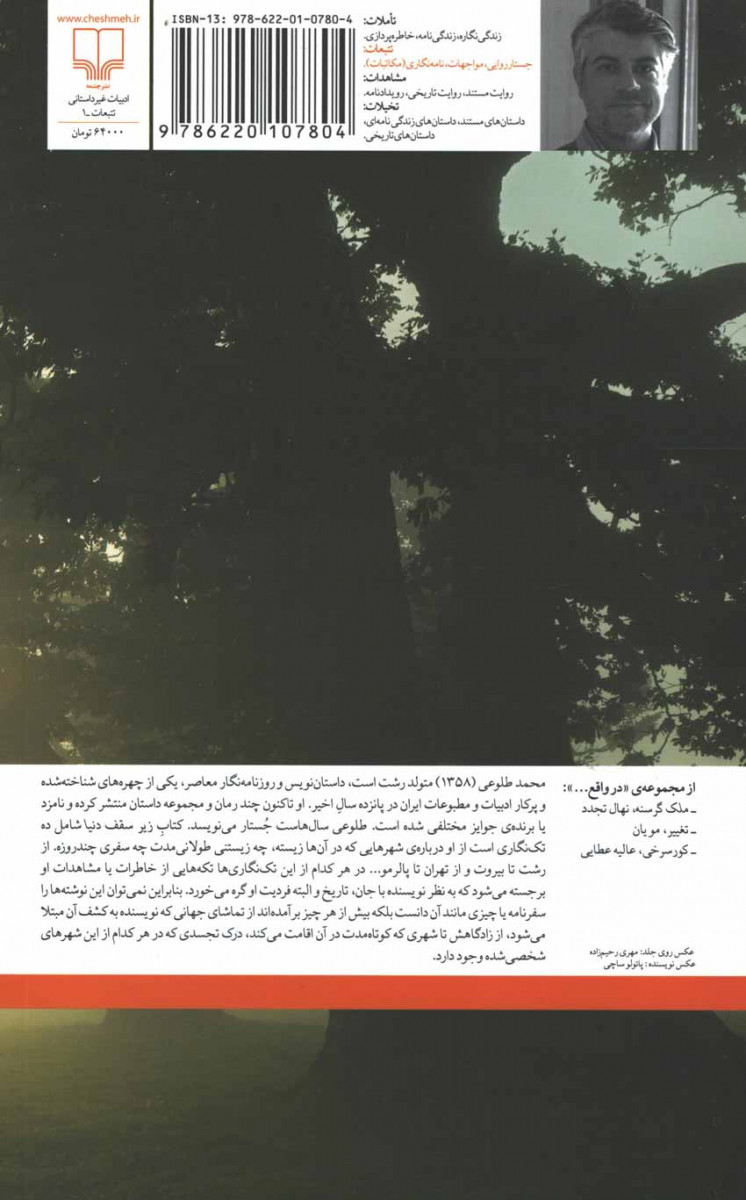 پشت جلد کتاب زیر سقف دنیا (جستارهایی درباره ی شهرها و آدم ها) پشت جلد کتاب زیر سقف دنیا (جستارهایی درباره ی شهرها و آدم ها)